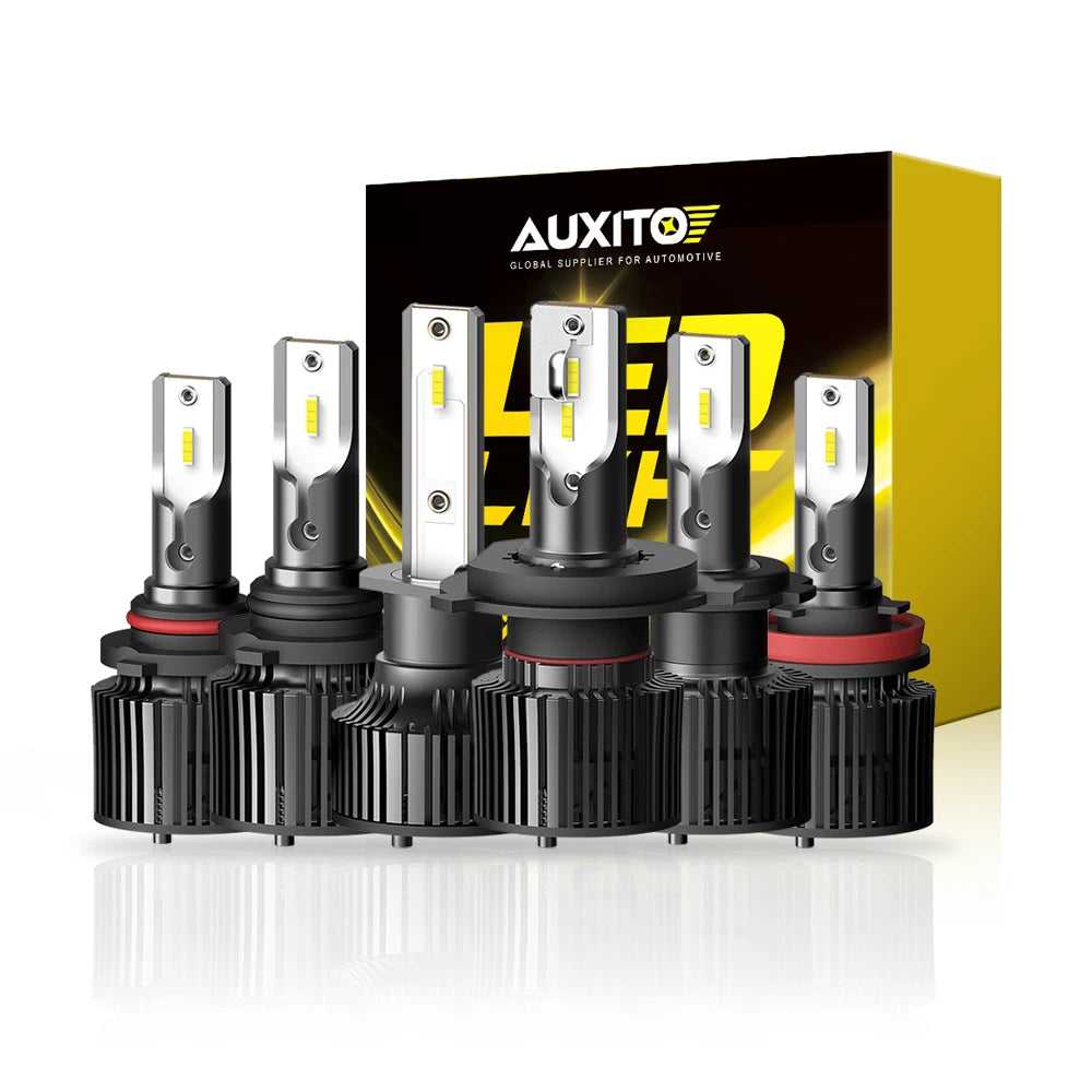 Set of 5 AUXITO LED Headlight Bulbs 9005 H11 H7 H4 9006 H1 White