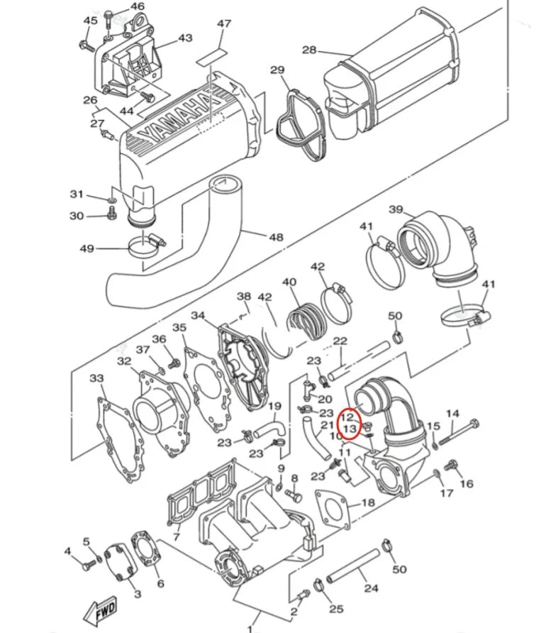 2Pcs Lower Unit Drain Screw & Gasket Kit 90340-08002-00 for Yamaha Outboards