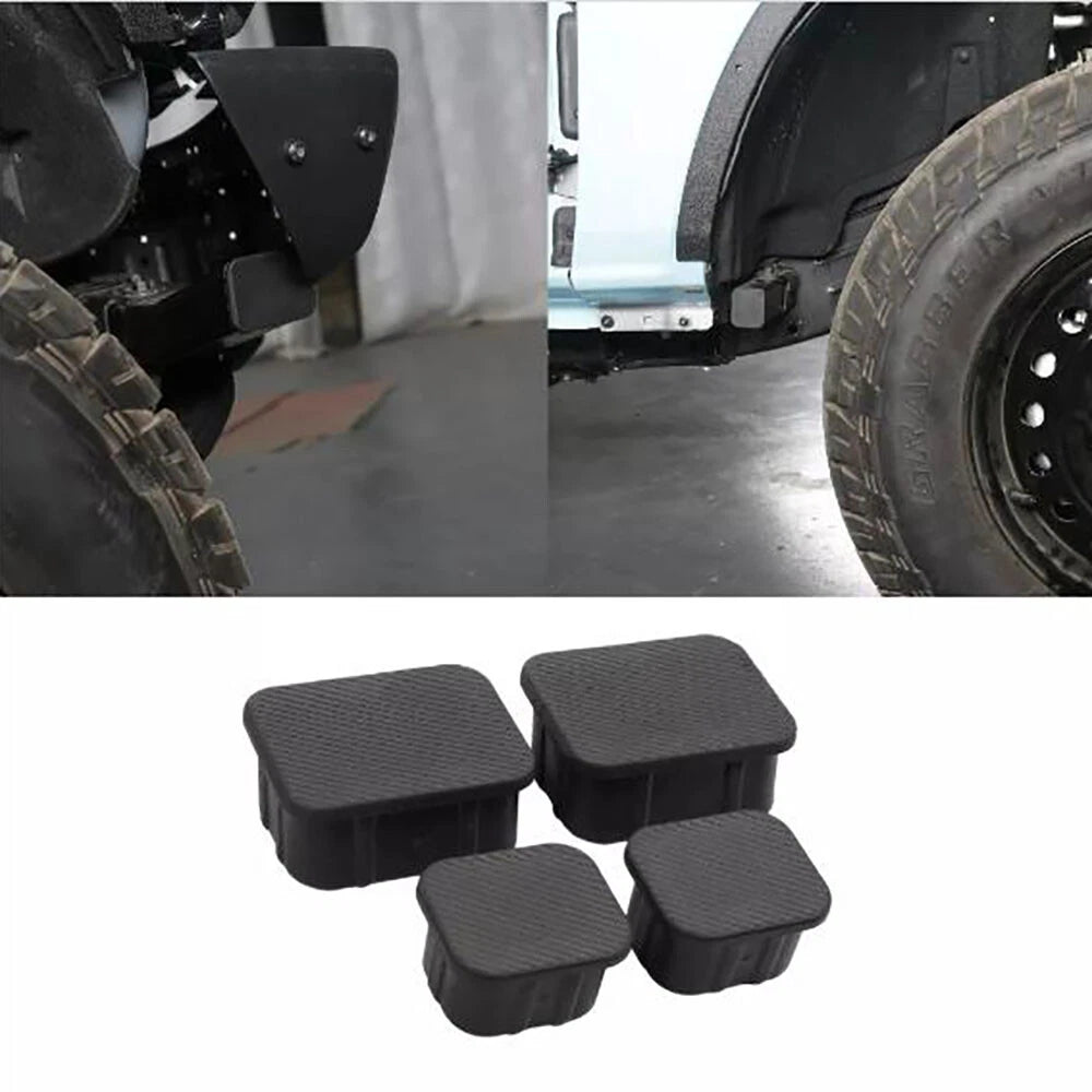 Set of 4 Front Axle Plugs Bridge Covers Rubber for Ford Bronco (2021–2022)