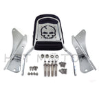 Chrome Skull Backrest Sissy Bar for Honda Shadow Spirit 750 (2001–2006)