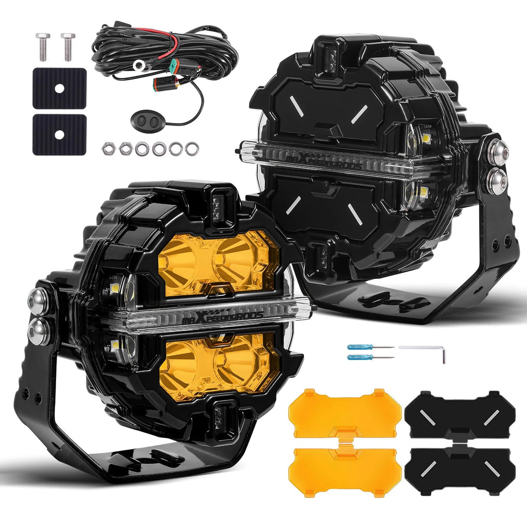 Set of 2 3.5 Inch Round 160W LED Off Road Lights for Universal Fit
