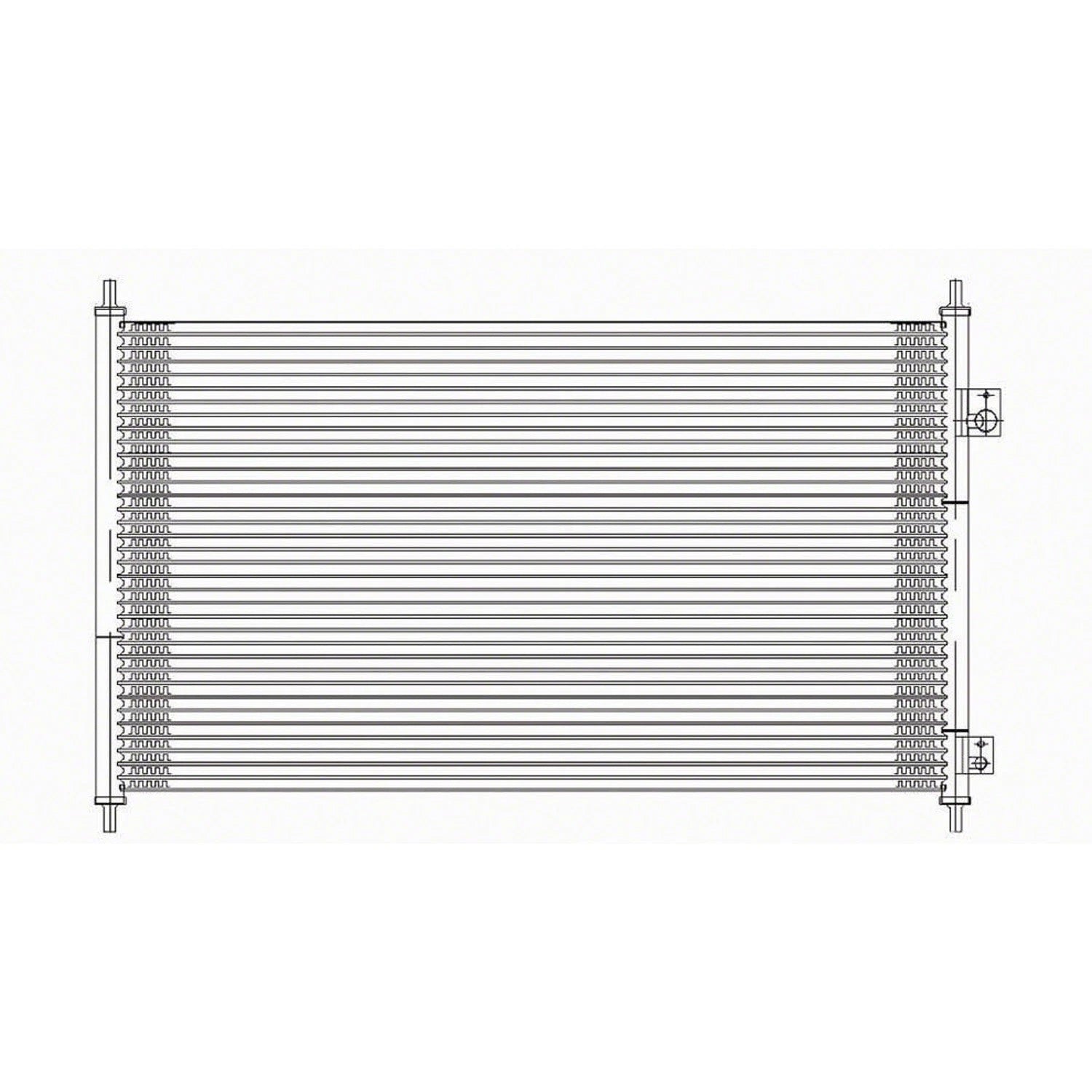 Replacement A/C Condenser Repair Part For 2003-2005 Honda Civic Hybrid