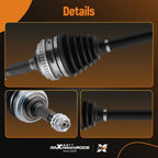 Set of 2 CV Axle Shafts for Toyota Corolla DX CE LE (1993–2002)