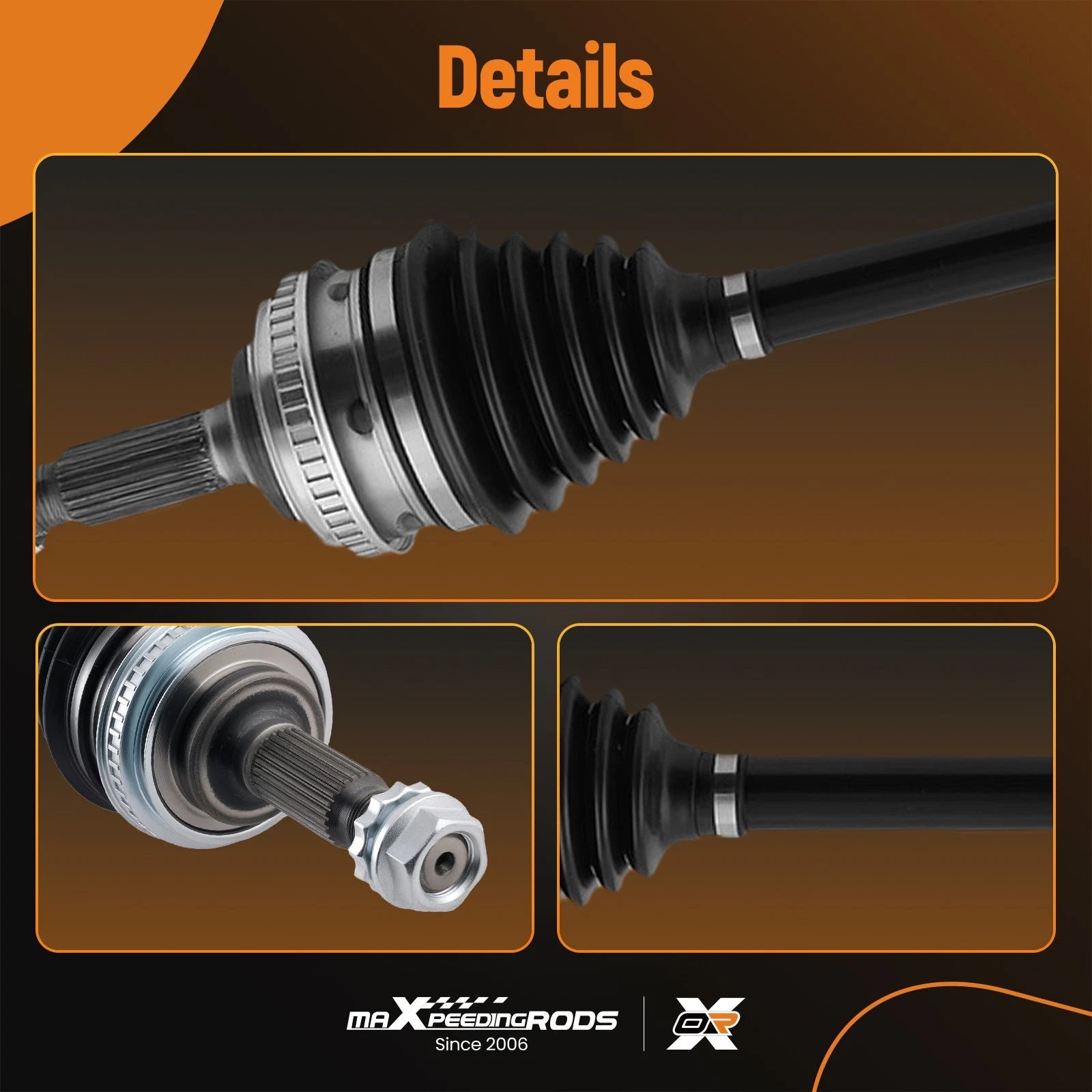 Set of 2 CV Axle Shafts for Toyota Corolla DX CE LE (1993–2002)