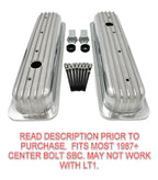 Short Finned Aluminum Valve Covers for Small Block Chevy 350 Vortec TBI (1967–2000)