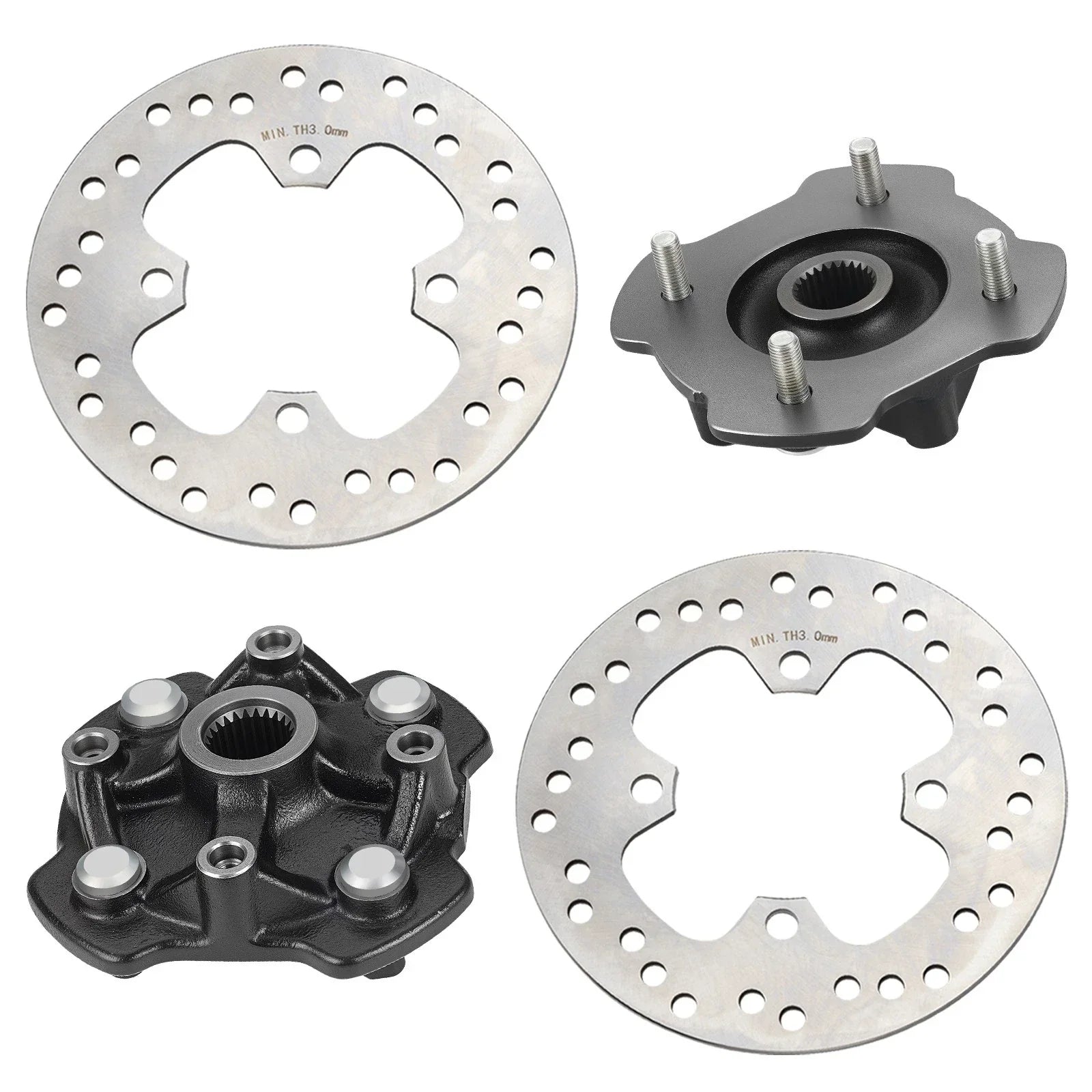 Front L&R Wheel Hubs Disc for Honda Rancher 420 Foreman 500