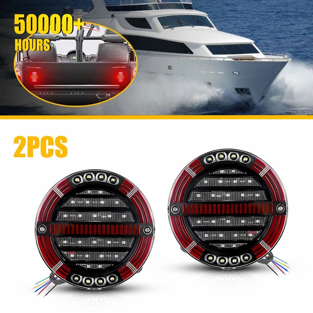 2X 5.5'' Round LED Tail Light for Truck Trailer
