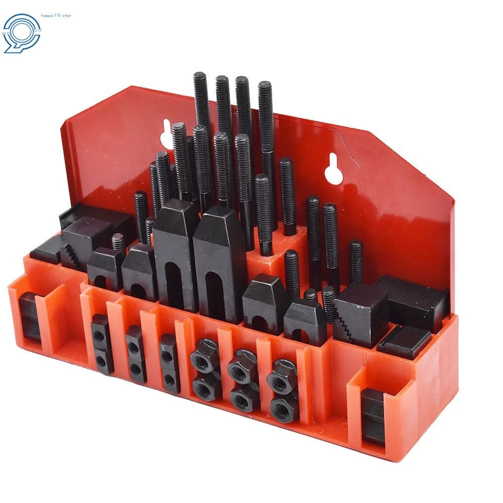 58 Pc T-Slot Clamping Kit for Mill Set Up (3/8-16)