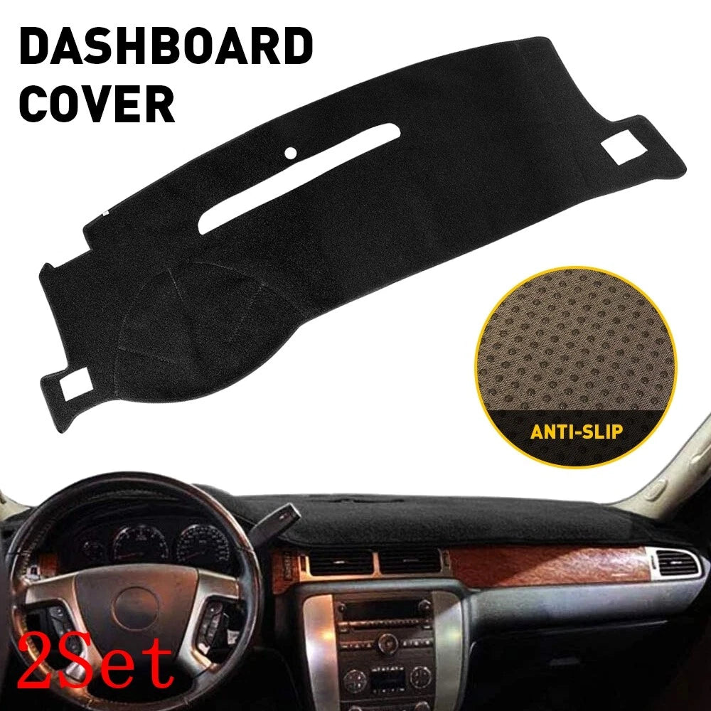 Set of 2 Dash Mat Covers for Chevy Silverado (2007â2014)