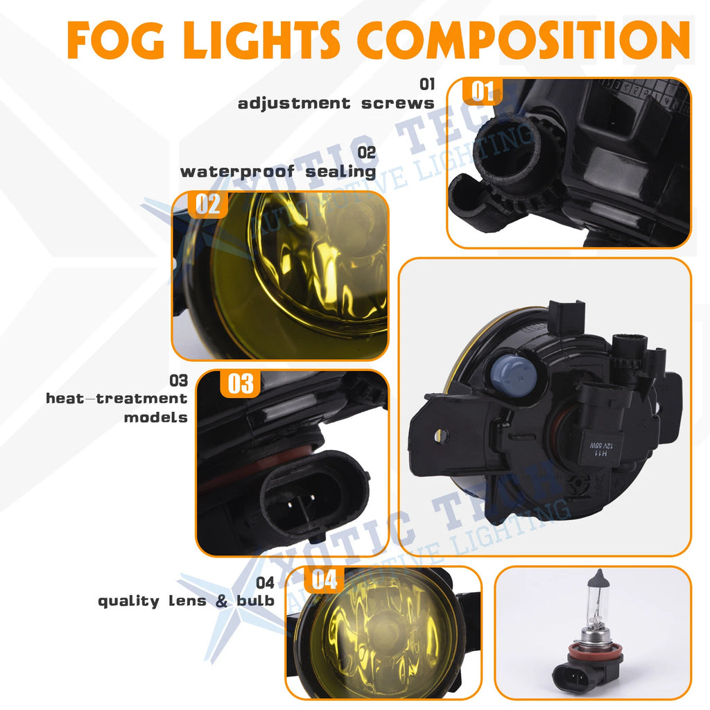 Driver & Passenger Fog Light Lamps for Nissan Armada & Titan (2004-2015)