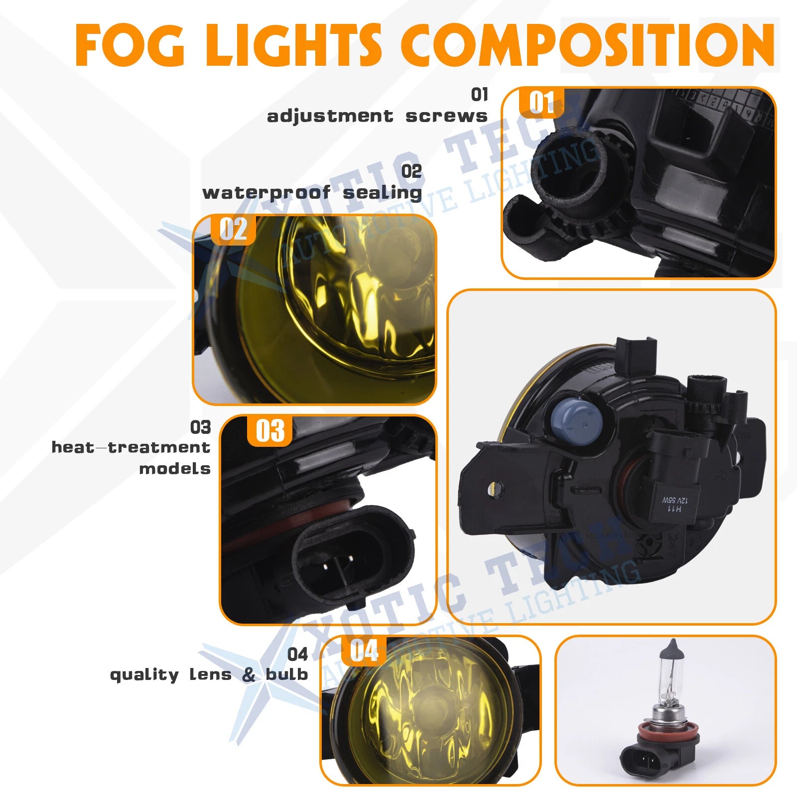 Driver & Passenger Fog Light Lamps for Nissan Armada & Titan (2004-2015)