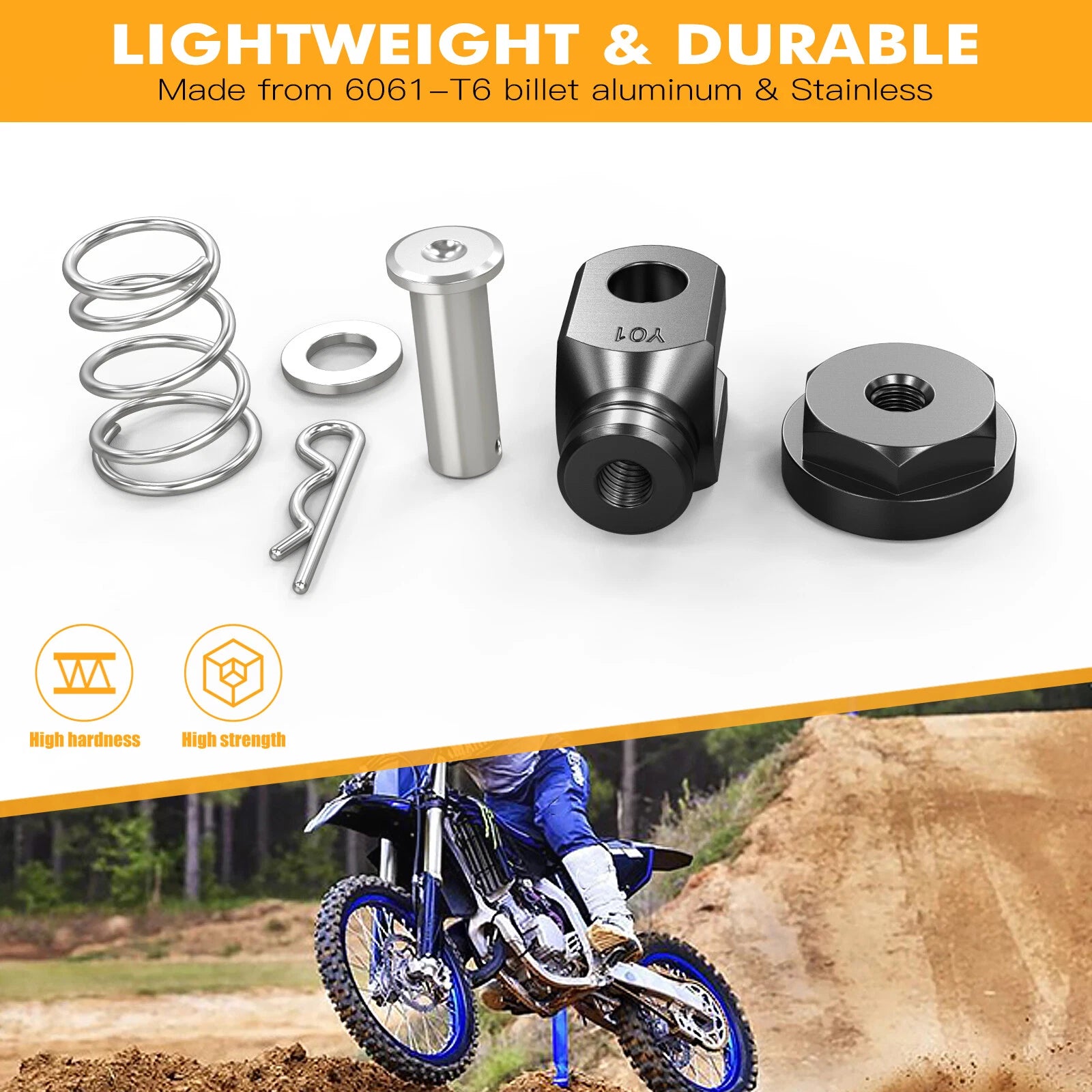 CNC Rear Brake Return Spring for Yamaha YZ125 YZ250 YZ250F YZ450F WR250F WR450F (2002–2023)