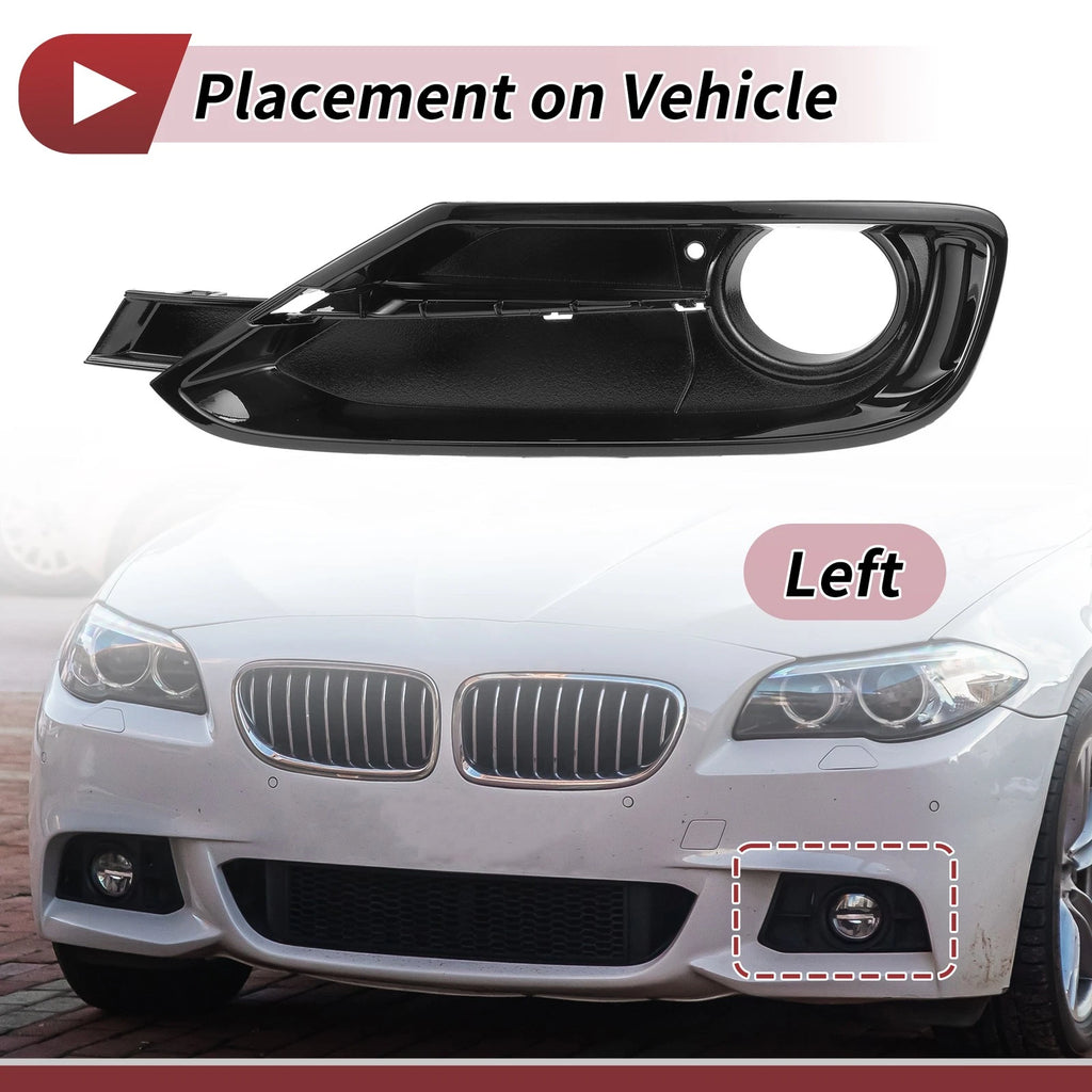 1 Pc Fog Light Grill for BMW 320i (2012–2015) No. 51117300737 Black