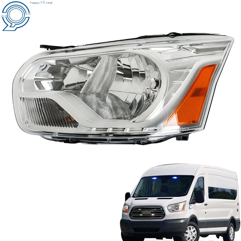1PCS Left Headlight for Ford Transit 150 250 350 (2015–2021) Clear Lens