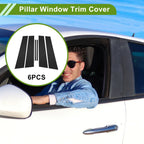6 x Pillar Window Trim for Chevy Malibu (2013-2015) Black