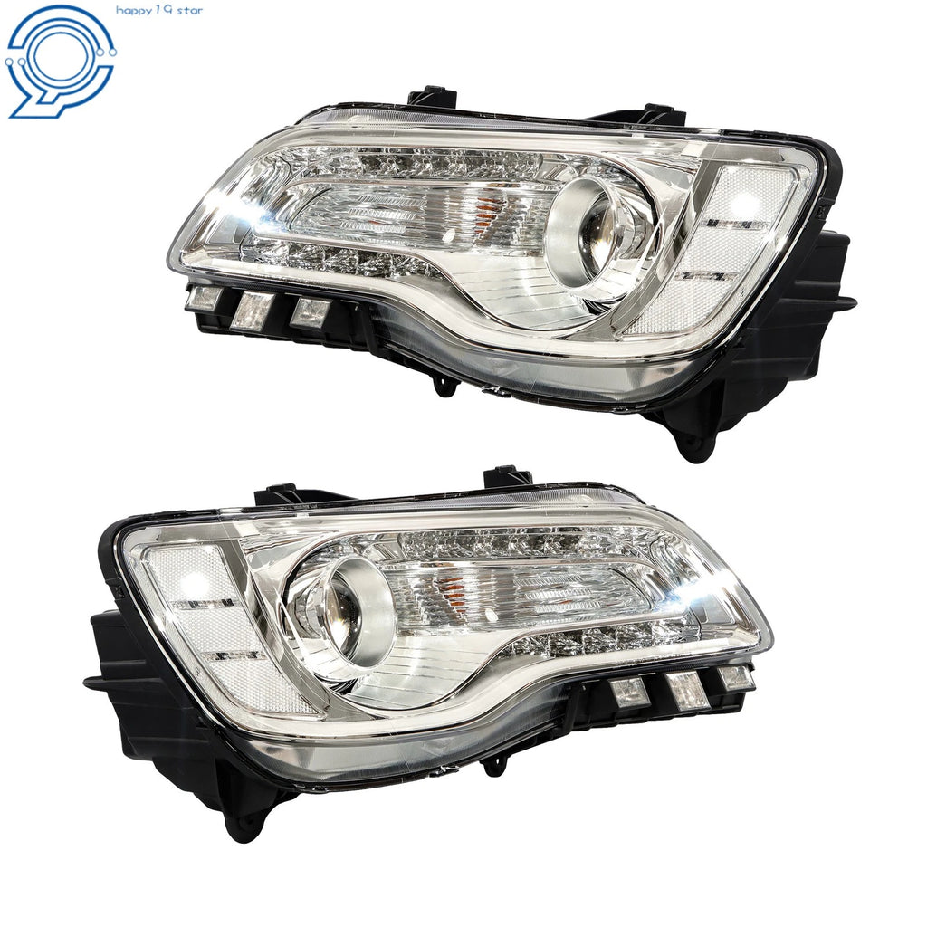 Halogen Headlight Assembly for Chrysler 300 (2018-2023) Driver LH+RH Side