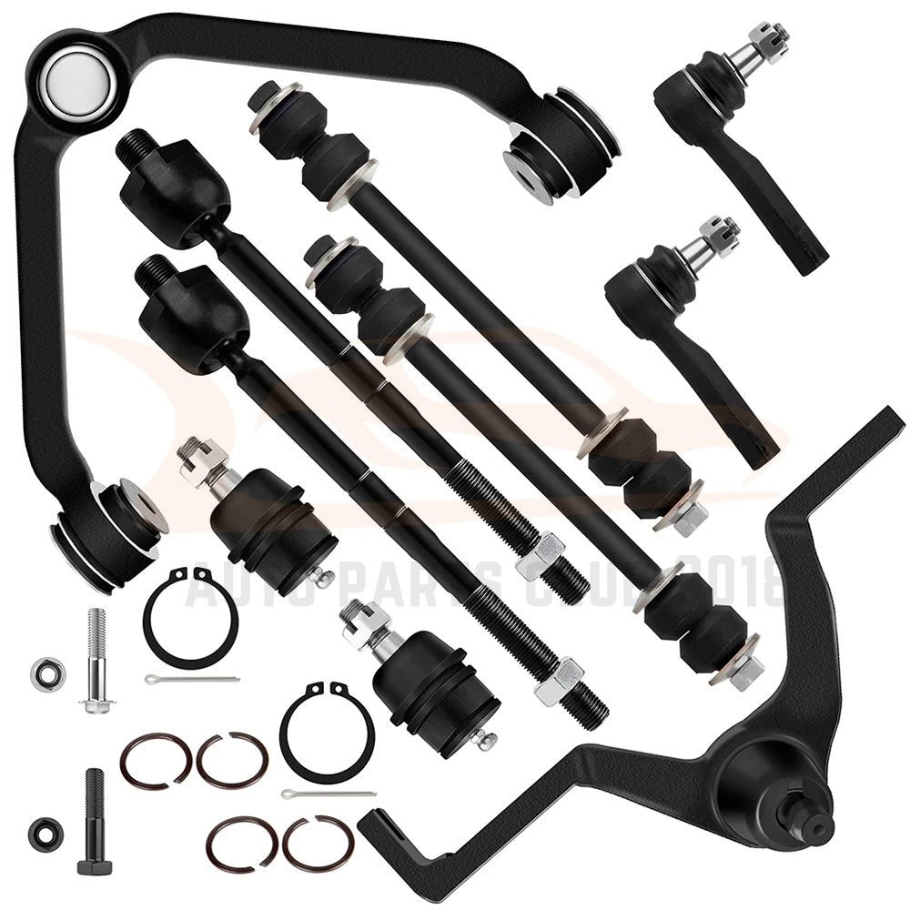 Set of 10 Front Control Arm Ball Joints Tie Rods Sway Bars for Ford Ranger (1998–2001)