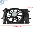 Radiator Cooling Fan Assembly for Chevy Cruze 2017-2019