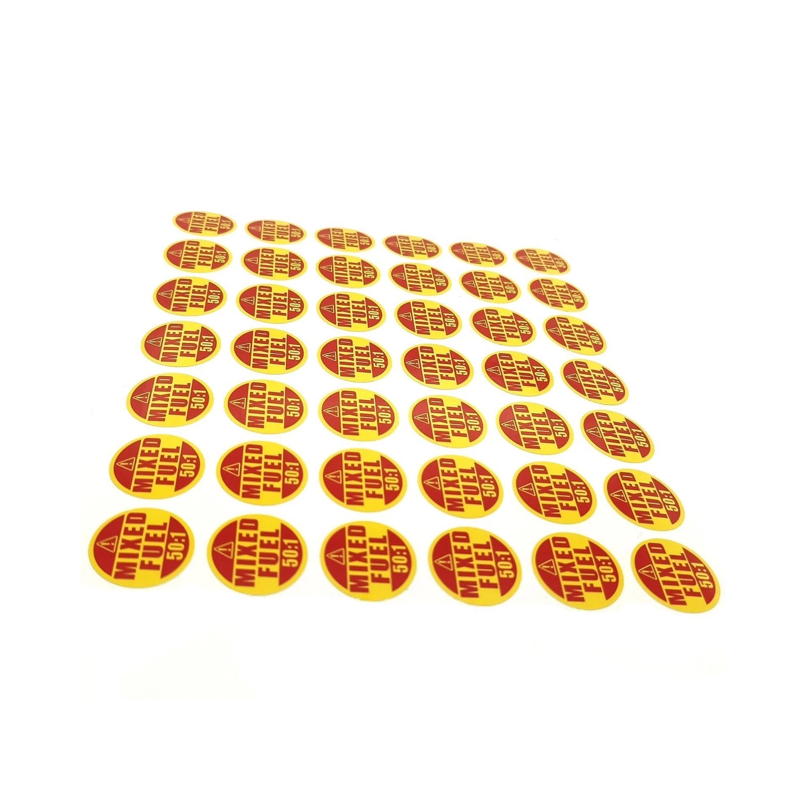 50:1 Mixed Fuel Stickers for Lawn Mowers (Universal)