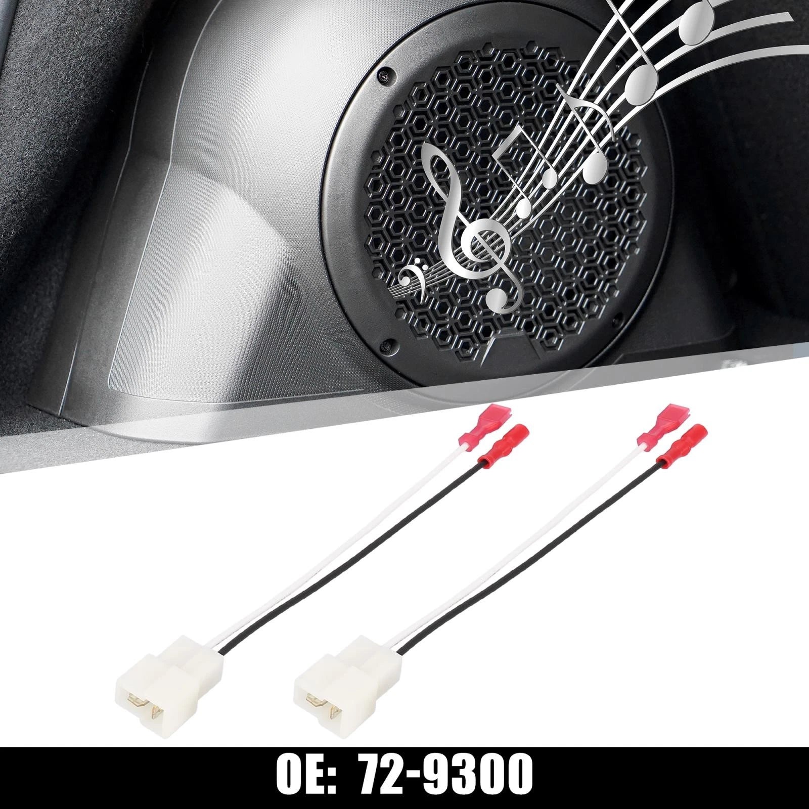 2X Speaker Connector Harness Adapter 72-9300 for Nissan Sentra (1987–1990)