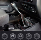 Manual Shift Boot for Jeep Wrangler (2003–2006) Red Stitch Leather Synthetic