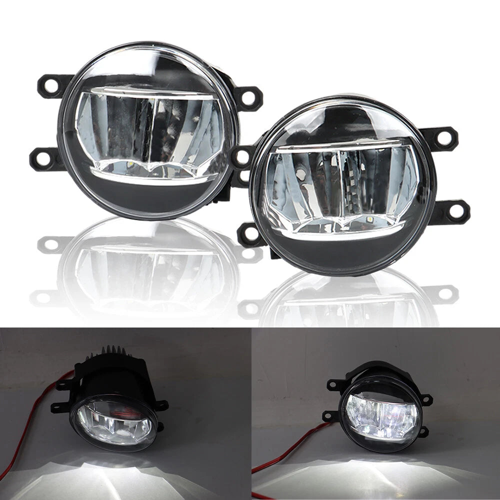 Set of 2 LED Fog Lights Assembly for Toyota Sienna (2018–2020) Chrome
