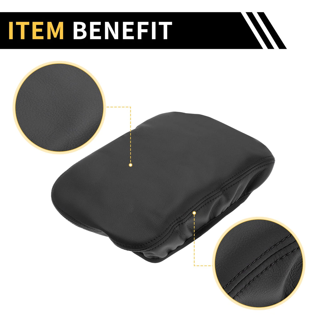 Center Console Cover for GMC Canyon (2015–2023) Microfiber Leather Anti-Scratch Black