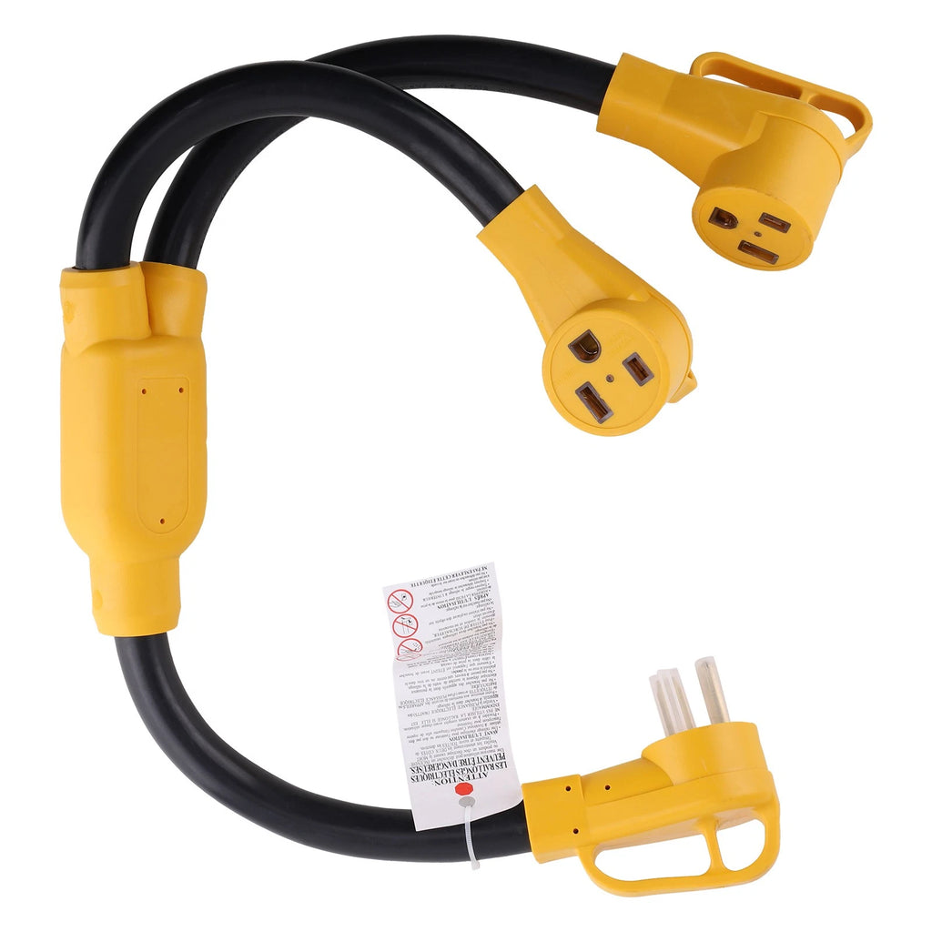 NEMA 6-50P to 2 Outlet 6-50R Y Splitter 250 Volt Power Extension for RV Dryer