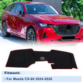 Dash Cover for Mazda CX-60 (2024–2026) Flannel Black with Red Edge