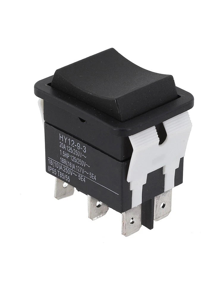 6 Pin Rocker Switch Rated 125/250V 20A for Universal Applications