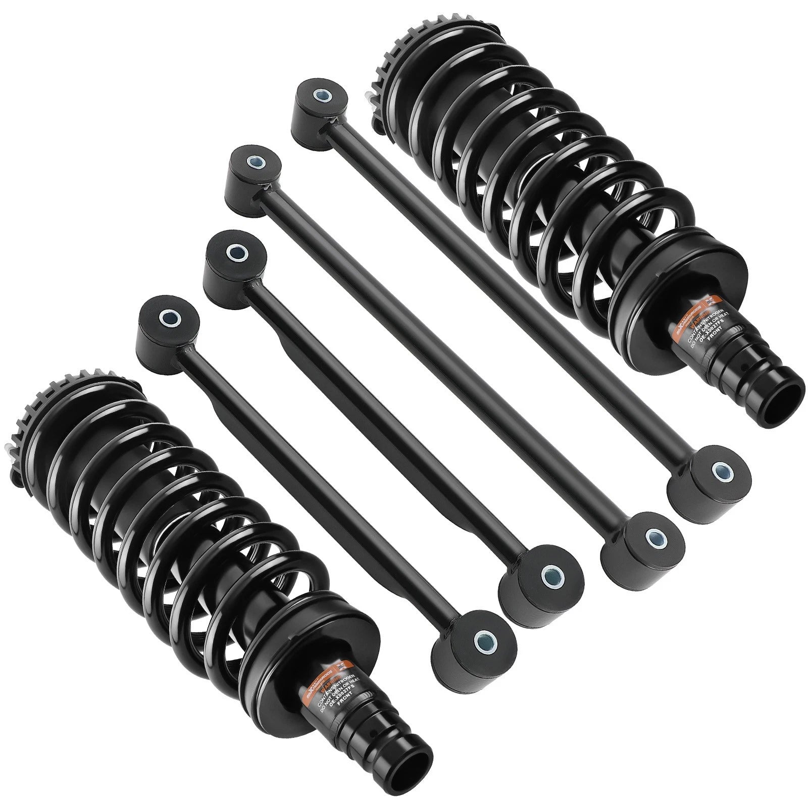 Set of 6 Front Struts with Control Arms for Chevy Trailblazer GMC Envoy (2002–2008)