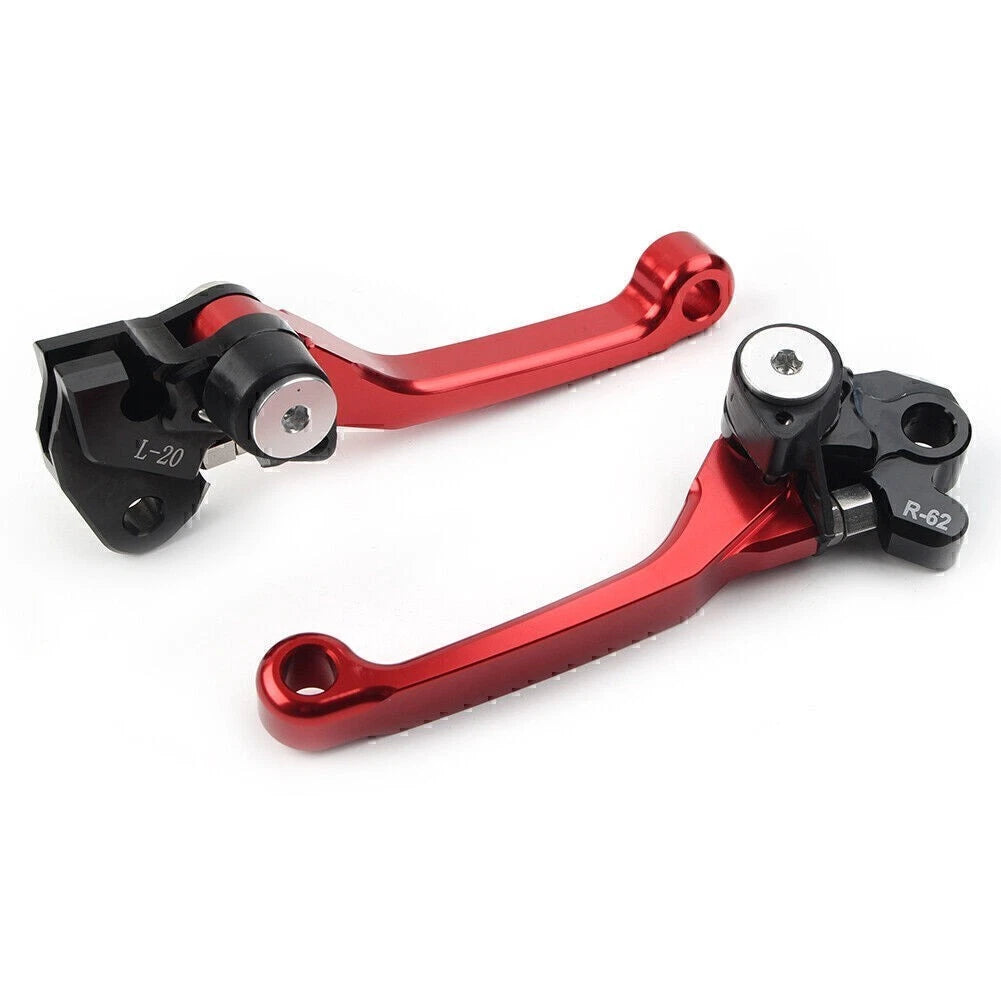 CNC Aluminum Brake Clutch Levers for Suzuki RMZ450 (2005–2022) - Red