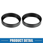 2X Console Audio Volume Knob Ring Cover for Jeep Grand Cherokee (2014–2020) Black