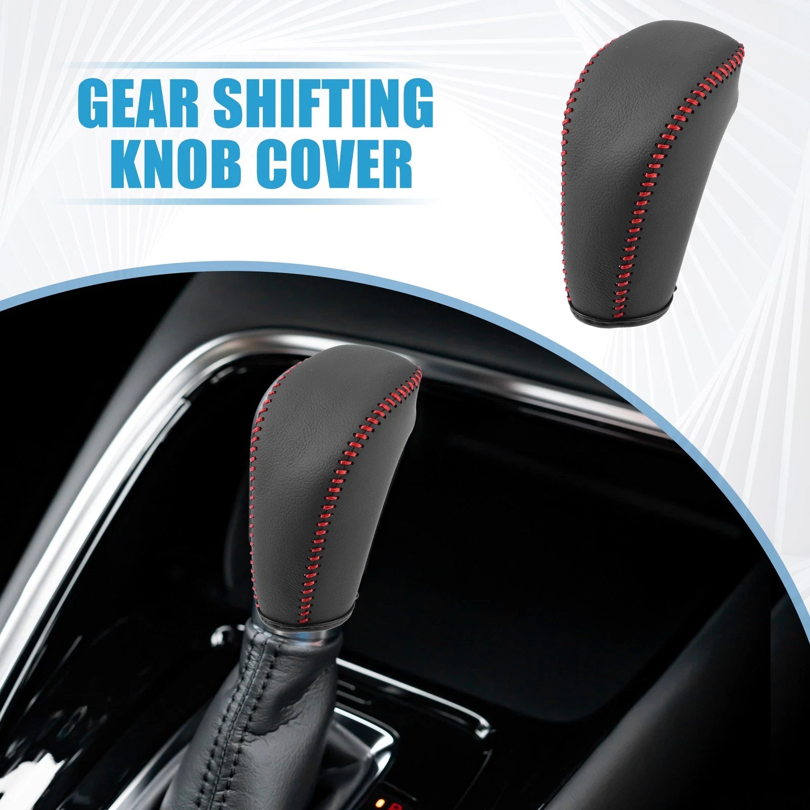 Auto Gear Shifting Knob Cover Trim for Hyundai IX25 (2016–2017) Black Red