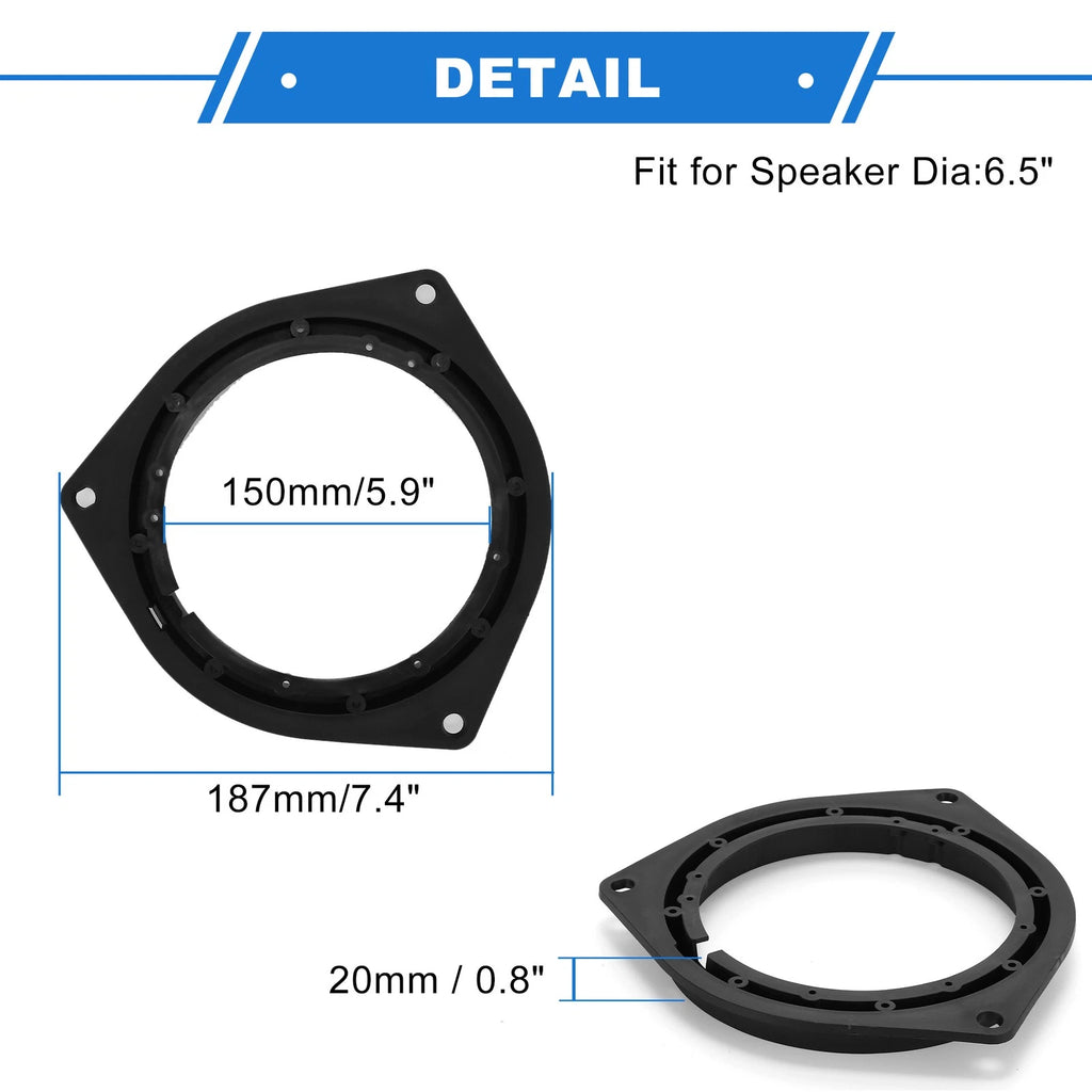 Set of 2 Speaker Spacer Rings for Toyota Echo (2000–2005) 6.5''