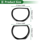 Set of 4 Headlight Trim Bezels for Dodge Challenger (2015–2024) ABS Black