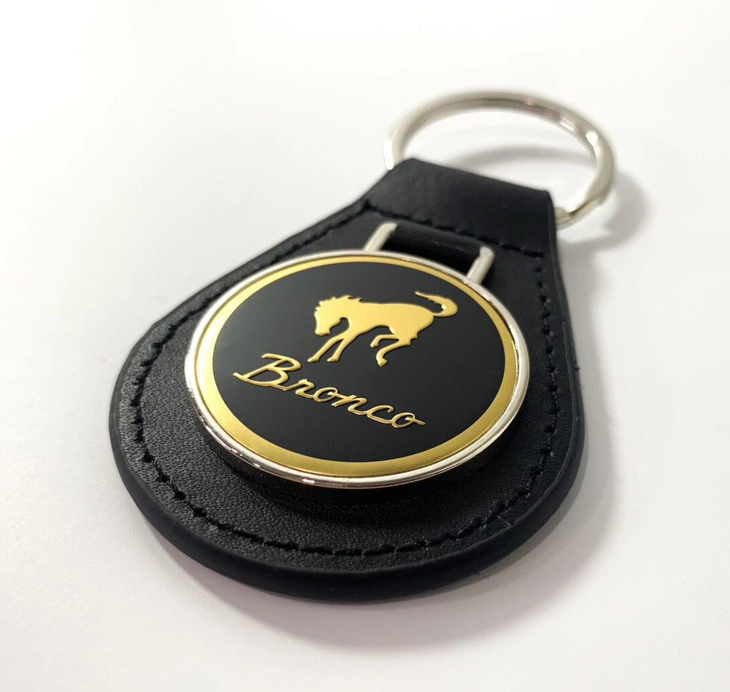 Black Ford Bronco Emblem Keychain Fob for Ford Bronco (1966–2023)