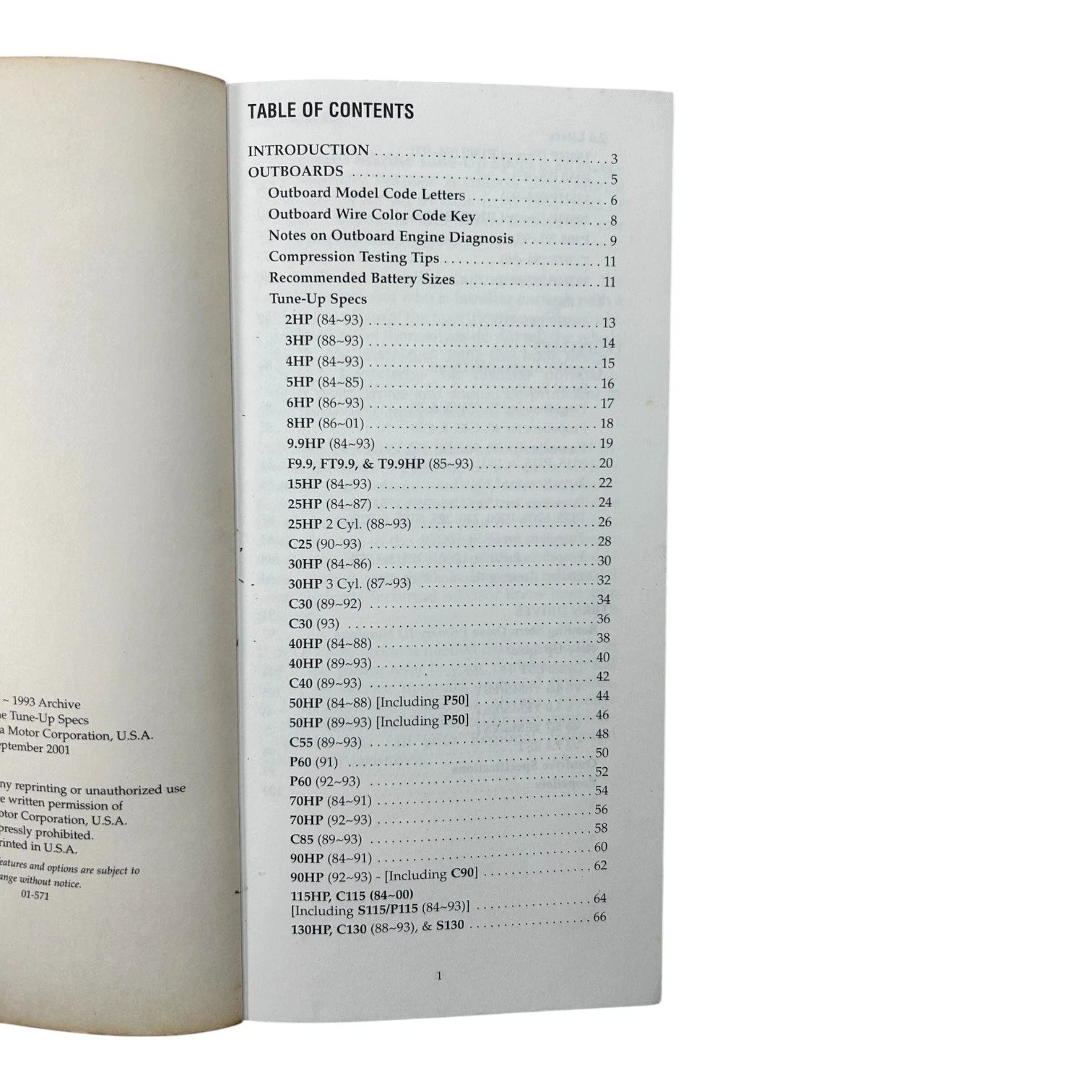 Marine Tune-Up Manual for Yamaha (1984–1993) LIT-18559-84-93