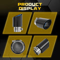 2X Carbon Style Burnt Exhaust Tail Pipe Tip 2.5" ID to 3.5" OD Clamp-on