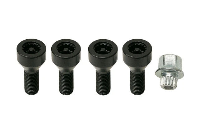 Wheel Lock Set for BMW MINI E36 E90 E92 (1992–2013) - Black - Theft Protection