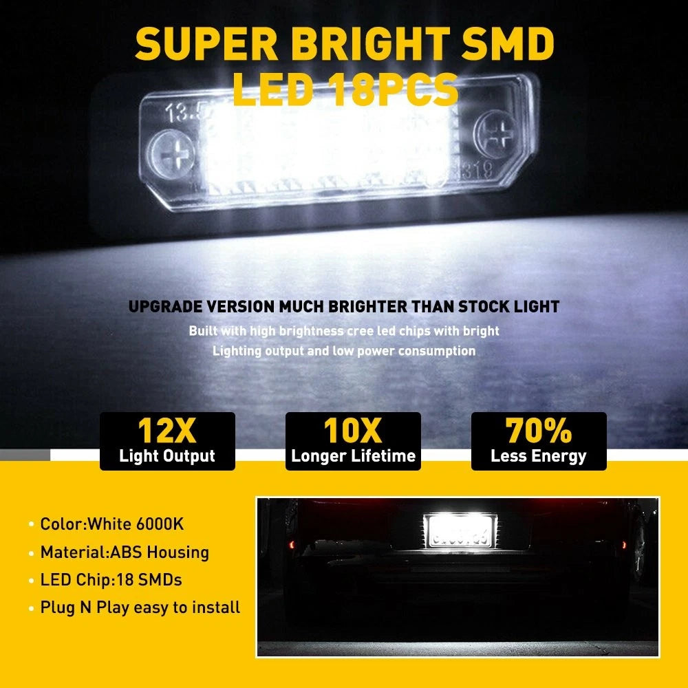 LED License Plate Light for Ford Mustang, Focus, Fusion, Flex, Taurus