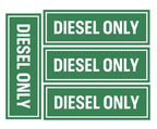 2" x 6" Diesel Only Vinyl Stickers for Trucks (Safety Decals)
