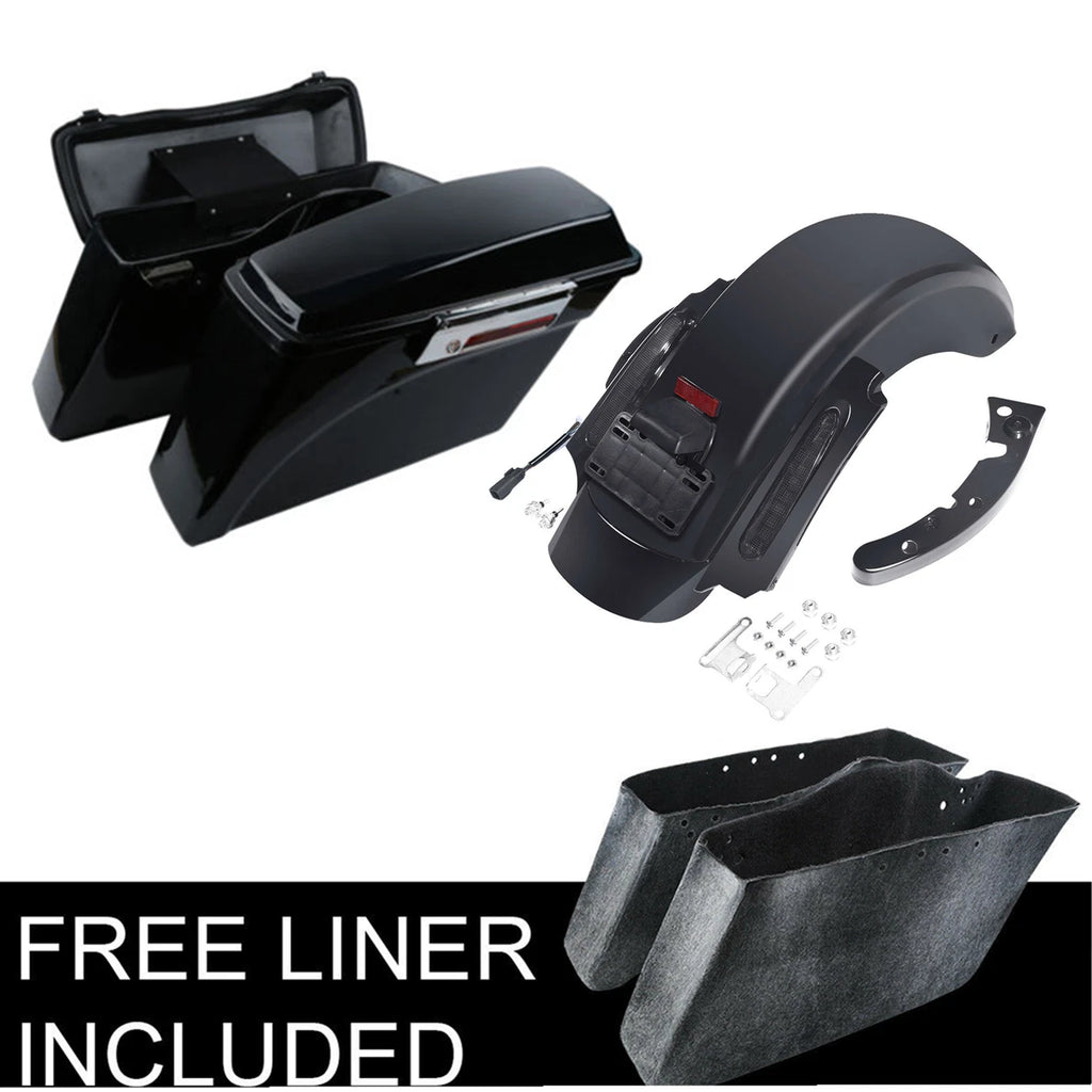 Hard Saddlebags & LED Rear Fender for Harley Touring Electra Glide (2009–2013)