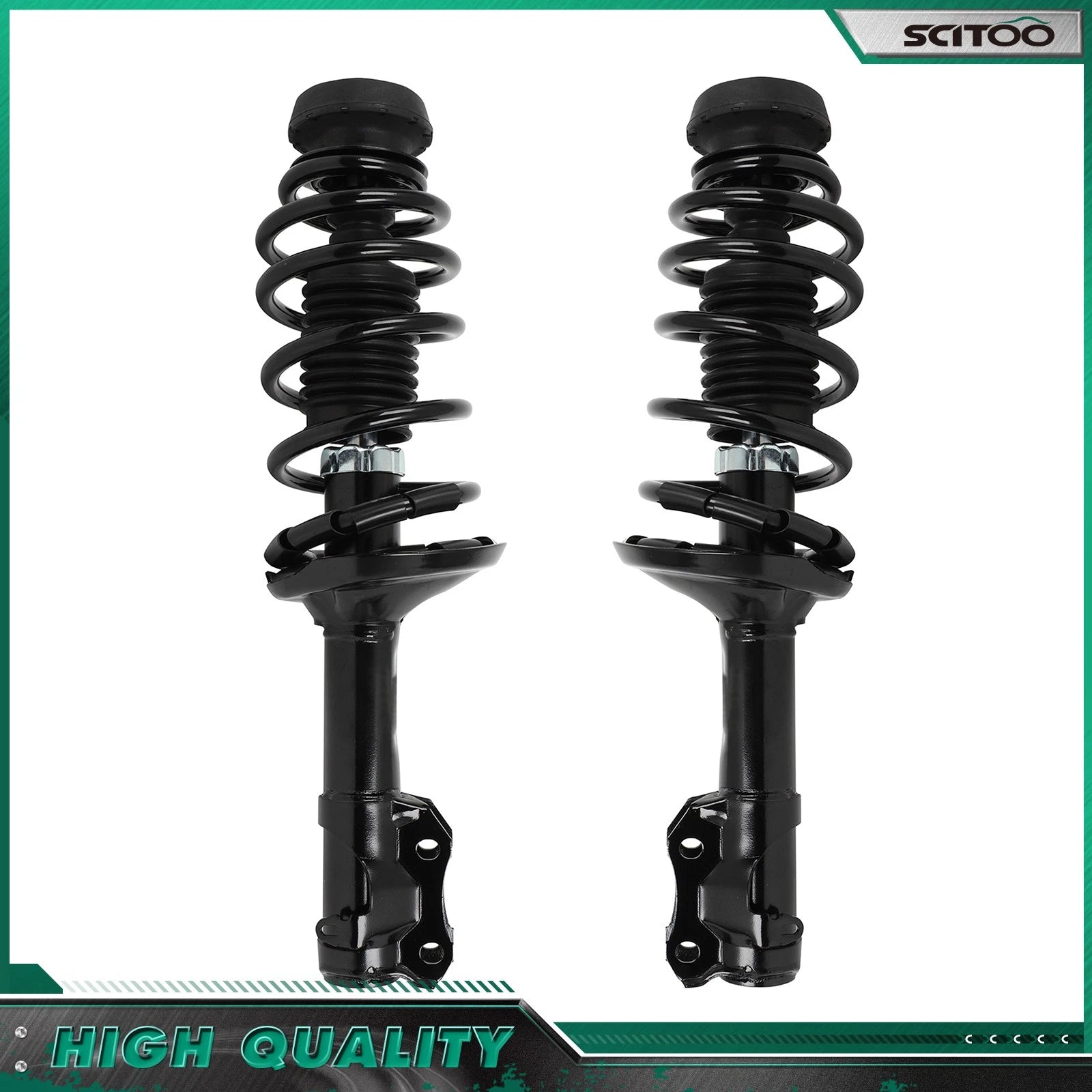 2X Quick Complete Strut Shocks & Spring Assemblies for VW Golf Jetta (1993–1998)