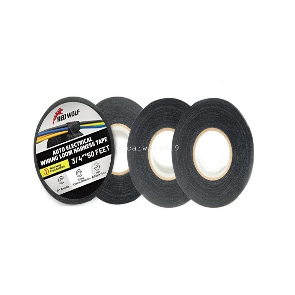 Set of 4 Wire Loom Tape for Automotive Harness Insulation - Heat Proof