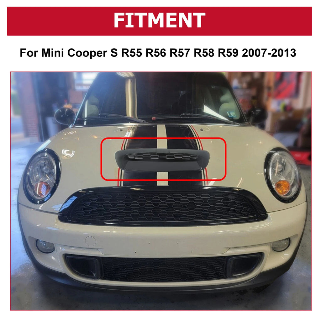 Glossy Black Hood Scoop Air Vent for Mini Cooper S (2007-2014)