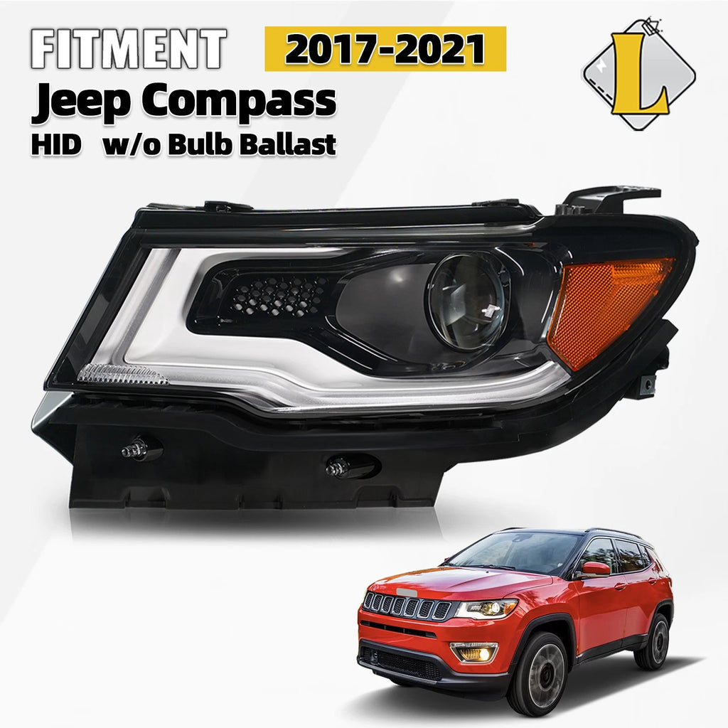 HID/Xenon Projector Headlight Driver Side for Jeep Compass (2017–2021)