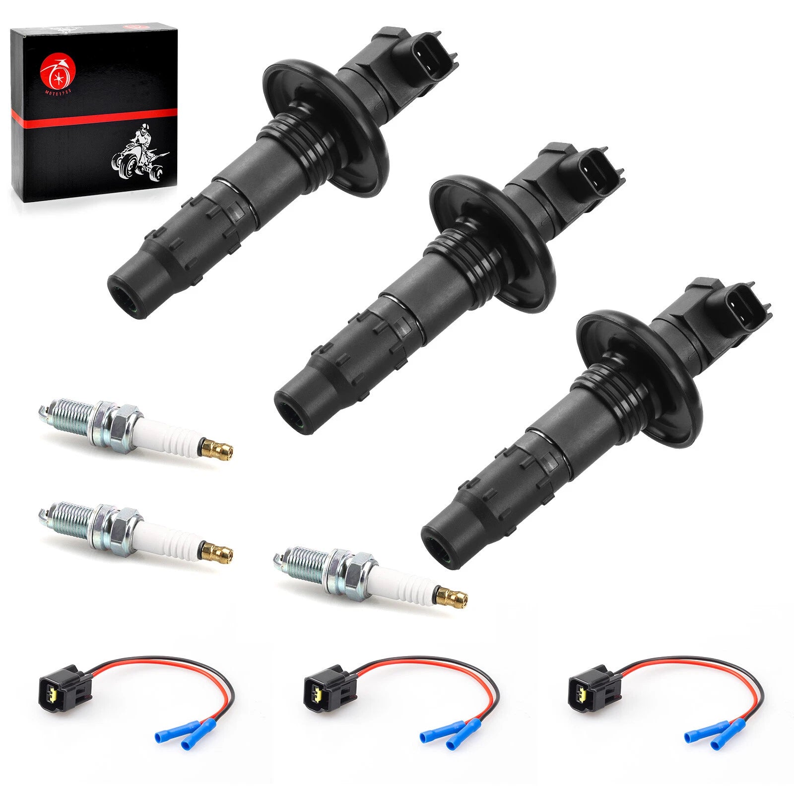 Ignition Coil & Spark Plug for Sea Doo RXT RXP GTX GTR GTI WAKE GTS (2003–2023)