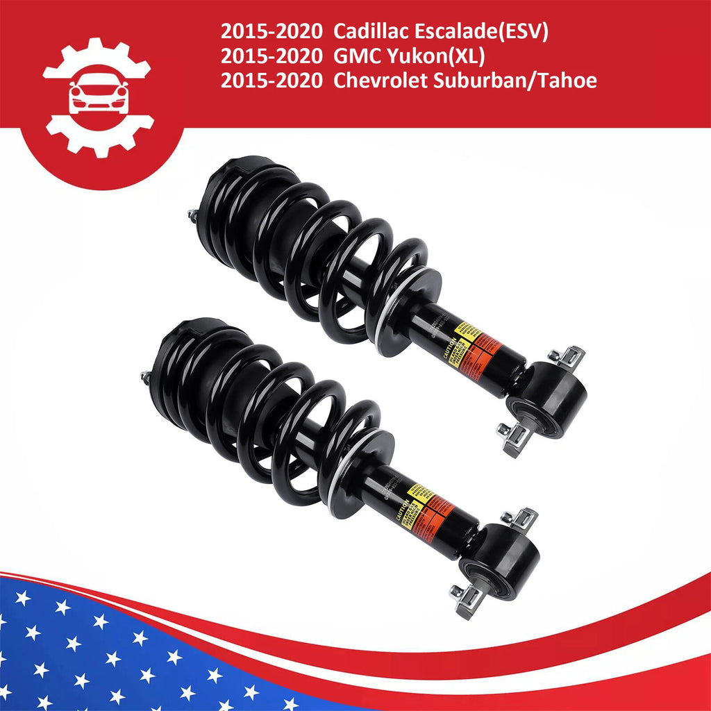 2X Front Shock Strut with Coil Spring for Cadillac Escalade GMC Yukon XL (2015–2020)