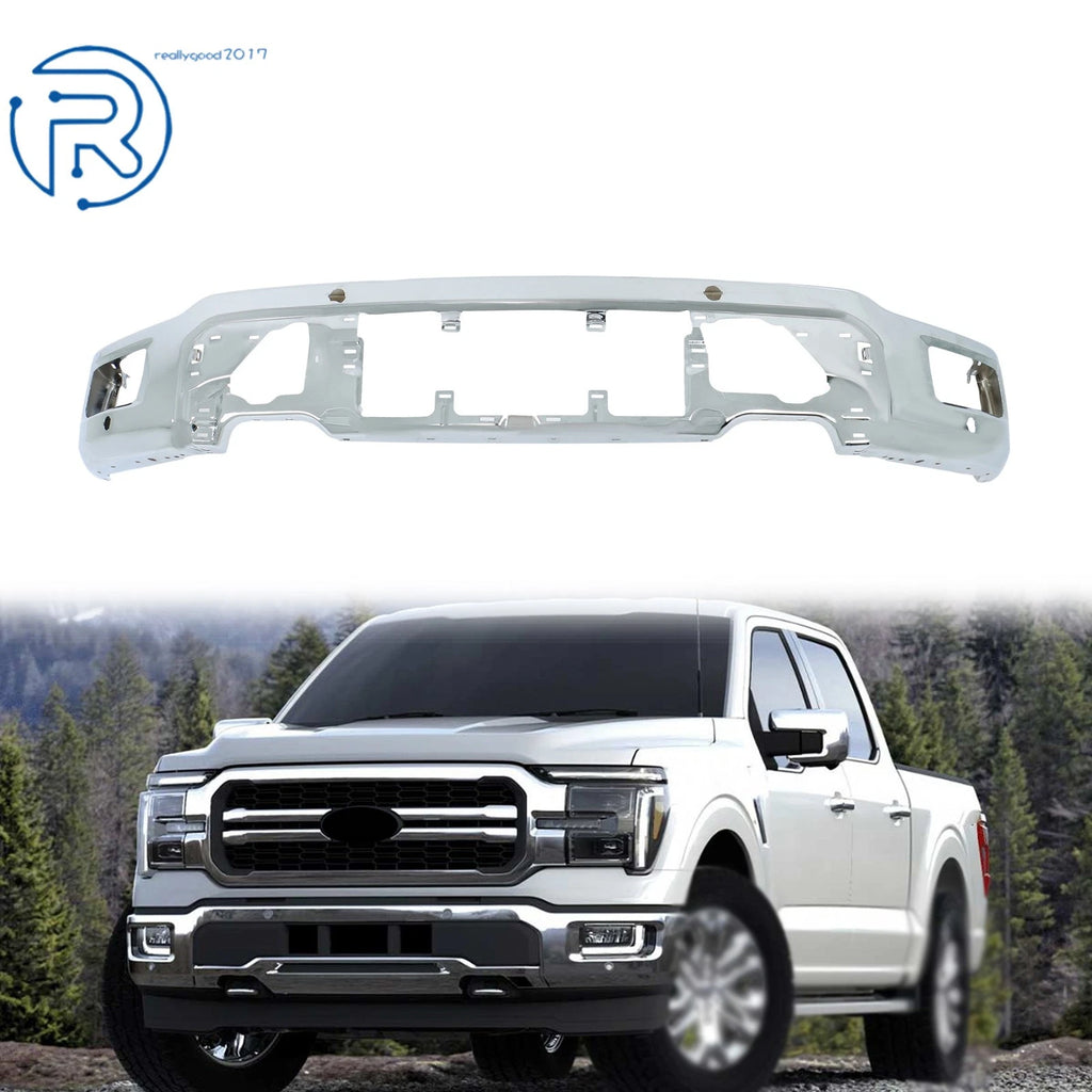 Front Lower Bumper Face Bar for Ford F150 (2024–2025) Chrome Steel